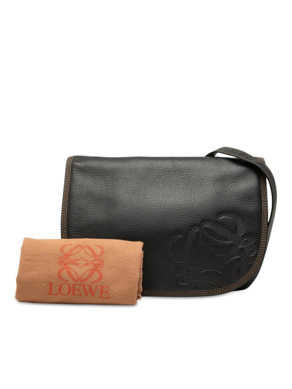 Loewe Leather Anagram Flap Crossbody #323064L47B - Picture 7 of 7